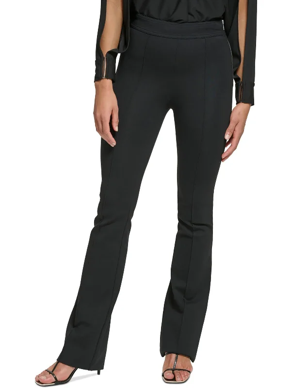 Womens Ponte Slim Leg Bootcut Pants