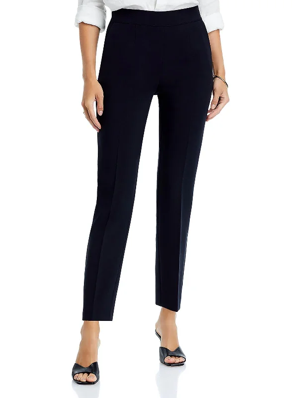 Womens Slim High Rise Straight Leg Pants