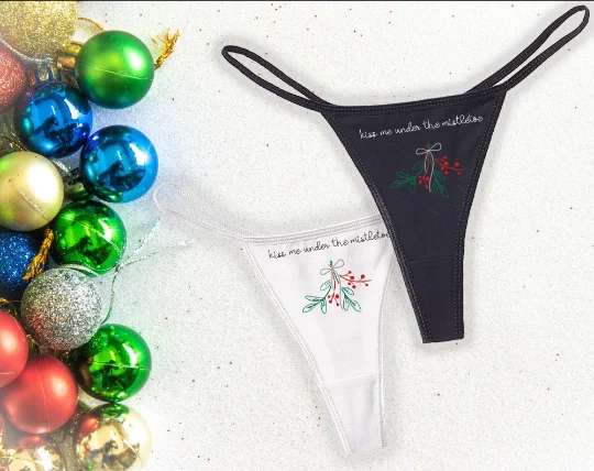 Kiss Me Under The Mistletoe Thong