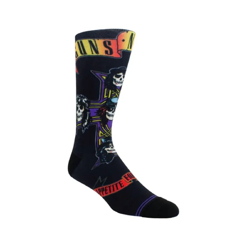 Unisex - Guns N' Roses Appetite Cross Sock In Black