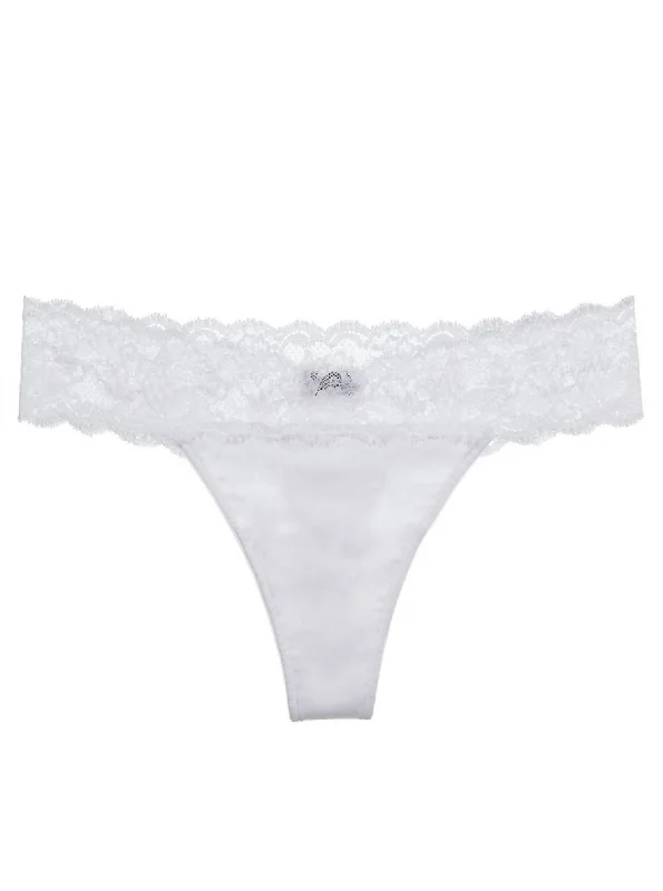 Women's Never Say Never Maternity Thong Panty In White