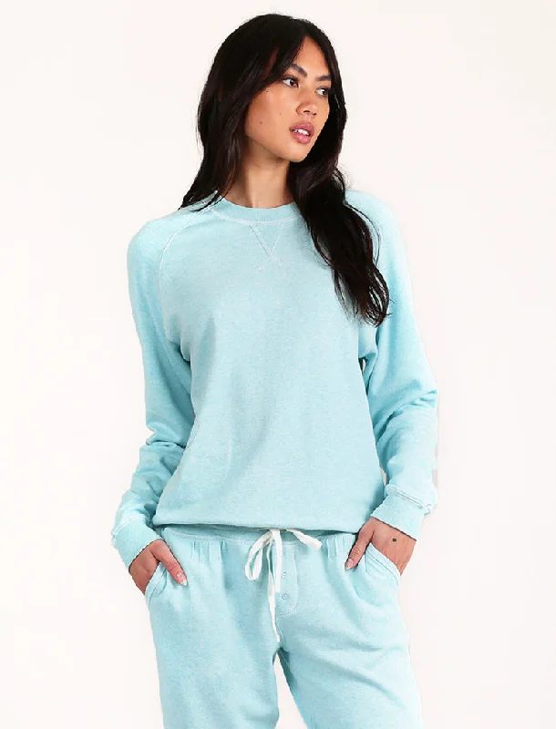 So Soft Fleecy Pullover in Aqua