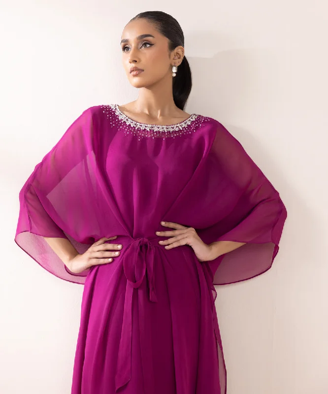 Embellished Chiffon Kaftan