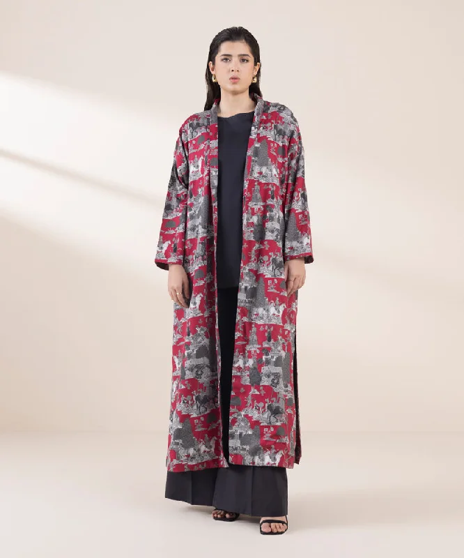 2 Piece - Printed Cotton Satin Suit